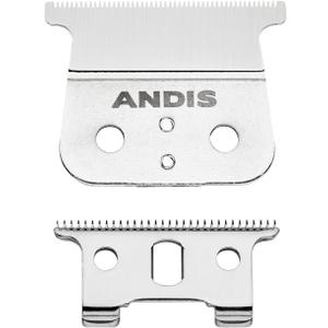 Andis T-Blade Replacement for T-Outliner, GTO, GO, and SLS Trimmers - Close Cutting, Zero Gapped, Silver