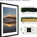 24X36 Poster Frame, Display Pictures 20X30 with Mat or 24X36 Without, Wall Hanging Frames, Black, 3 Pack