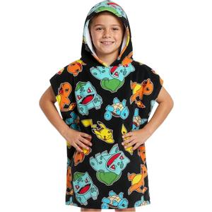 Pokemon Bath Towels 100% Cotton Towels Kids Teens Beach Pool Shower Travel Essentials (Multi, 6-9 Years)