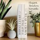 Decorative Books for Home Decor | Set of 3 Fake/Faux Books for Decoration Coffee Table and Shelves | Decorative Book with Real Blank Pages | Neutral Hardcover Aesthetic Book Set for Modern Dcor