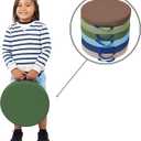Factory Direct Partners SoftScape 15 inch Round Classroom Floor Cushions with Handles; Flexible Seating for Daycare, Preschool, Playroom; 2 inch Thick Deluxe Foam (6-Piece) - Earthtone, 11232-ET