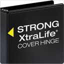 Cardinal Economy 3 Ring Binder, 1 Inch, Presentation View, Black, Holds 225 Sheets, Nonstick, PVC Free, 4 Pack of Binders 