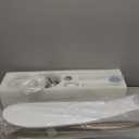 60 Inch White Ceiling Fan No Light, Wood Indoor Outdoor Ceiling Fans for Patios Living Room Bedroom Gazebo, Big 3 Blade Propeller Wet Rated Ceiling Fans for Sloped Angled Ceiling