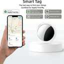 4-Pack Smart Tracker Tags [Apple MFi Certified] Bluetooth Tracker Tags Item Finder Works with Apple Find My (iOS Only) Worldwide Tracking Waterproof Key Finder Locator for Luggage Wallet Pets Dogs