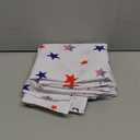 4th of July Red Blue Stars White Rectangle Tablecloth - 60" X 120" Oblong Polyester Patriotic Table Cover Reusable Water Resistant Independence Day Table Decoration