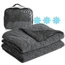 NianEr Luxury Soft Silky Smooth Summer Lightweight Cooling Bed Comforter Blanket for Hot Sleepers Night Sweats Thin Cute Cool, King, Black