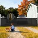 Retractable Baby Gates Extra Wide 236 Inch, 42 Inch Tall Mesh Dog Gate with Reinforcement Rods, Hardware Mounted Safety Gate for Large Openings, Stairs, Garage, Deck, Driveway, Indoor Outdoor, Black