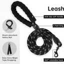 IVY&LANE No Pull Dog Harness for Small Dogs, Dog Vest Harness with Leash, Safety Belt and Storage Strap, Fully Adjustable Harness, 360 Reflective Strip, Soft Handle (Black, XS)