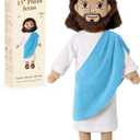 Apragaz 13" Jesus Plush Doll, Jesus Plushies for Kids, Soft & Comfort Christian Toy, Christian Faith Plushie Faith-Based Gift for Boys Girls, Sunday School, Bible Learning, Easter & Christmas(Blue)