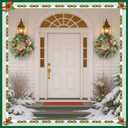 VIHOSE 6 ft Christmas Flocked Norfolk Pine Garland, Luxury Real Touch Garland with Lights, Glitter Red Poinsettia, Bows & Balls, Battery Operated Prelit for Xmas Mantel Stair Railing Home Decor