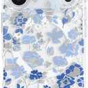 Kate Spade New York iPhone 17 Pro Case - Compatible with MagSafe - Designer Phone Case - Flowerbed Blue Gems