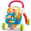 SYNCFUN Baby Learning Walker, 2 in 1 Sit to Stand Learning Toys, Baby Toys 6-12 Months, Educational Present for 1 Year Old, Push Walker Gift with Wheels for Infant Boys Girls