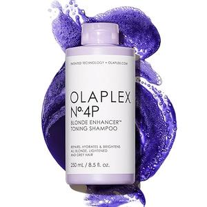 Olaplex Nº.4P Blonde Enhancer Purple Toning Shampoo: Neutralizes Brassiness & Strengthen | Repairs Damages & Hydrates Hair | For Coily, Curly, Straight, and Wavy, 250 mL / 8.5 Fl. Oz.