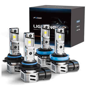 FRANXI 9005/HB3 H11/H8/H9/H16 Bulbs Combo Fog Lights, 32000LM Super Bright 6000K Cool White, 1:1 Design with Cooling Fan, Plug and Play, Pack of 4