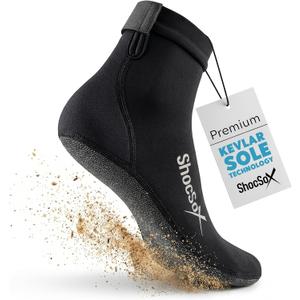 ShocSox Beach Volleyball & Sand Soccer Socks No-Holes Guaranteed Soles for Maximum Protection(US, Alpha, SIZE UNKNOWN, Regular, Regular, Old Black)