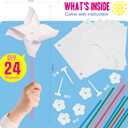 24 Pack DIY Pinwheels Craft for Kids - Summer Spring Crafts for Kids 3-5, 4-6, 4-8 - Fun & Easy Assembly, Bulk STEM Educational Activity for Mother Day, Classroom, Birthday, Party Favor