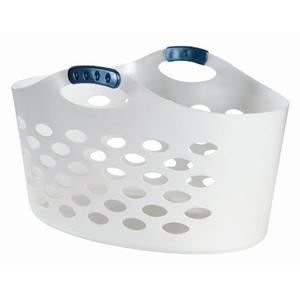 Rubbermaid White Plastic Laundry Basket