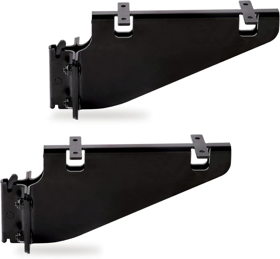 2 Pack E-Track Fixed Shelf Track Brackets for Trailer, Truck, Warehouse, E Track Accessories for Enclosed Trailer (2 Pack-Black)