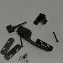 Prime-Line K 5007 Screen and Storm Door Push Button Latch Set With Night Lock, Fits Doors 5/8 1-1/4 In. Thick, Black Finish (Single Pack)
