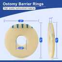 Carbou Ostomy Barrier Rings-Outer Diameter: 2" (50mm) 3.5mm Thickness,Compatible with All Bag Types and Brands (2" (Pack of 10))