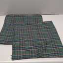 AQOTHES Pack of 2 Christmas Plaid Decorative Throw Pillow Covers Scottish Tartan Cushion Case for Farmhouse Home Holiday Decor Green and Blue, 18 x 18 Inches