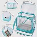 Parrot go Out Portable Bird Bag Oxford Cloth Clear pet cage Foldable pet Go Out Bird Bag (Green)