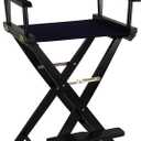 American Trails Extra-Wide Premium 30" Director's Chair Black Frame with Navy Canvas, Bar Height