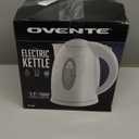 OVENTE Electric Kettle, 1.7L Fast Boiling Water Heater for Coffee or Tea, BPA Free with Water Level Gauge, Auto Shut-Off, Boil-Dry Protection, Indicator Light and Removable Filter, White KP72W
