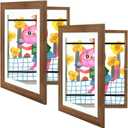 Golden State Art, 10x12.5 Kids Art Frames, Front-Opening Picture Frame Great for Kids Drawings, Artworks, Children Art Projects, Schoolwork, Home or Office (Ecru Set of 2)