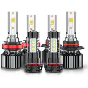 for Chevy Silverado 1500 2007-2015 High Low Beam+Fog Light Bulbs, 6 PCS | for Silverado 2500/3500 HD 2007-2022,300% Brighter White,Off-Road Use,Year:2008 2009 2010 2011 2012 2013 2014 2015 2016-2022