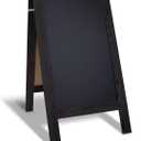 Better Office Products Magnetic A-Frame Chalkboard Sign, Extra Large 20" x 40", Standing Chalkboard Easel, with Chalk Marker + Chalk & Eraser, Sandwich Board Outdoor Sidewalk Sign,(Black)