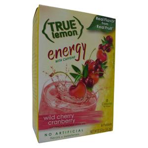 True Lemon (Energy Drinks) Wild Cherry Cranberry 4 Boxes, 24ct instant powdered drink mix packets, by True Citrus (EXP 05/28/28)