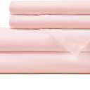 Hotel Sheets Direct 4 Piece Bed Sheet Set Full Size, 100% Viscose Derived from Bamboo Sheets Set with 1 Pillowcase, Cooling & Breathable Luxury Bedding, Moisture-Wicking, Silky Soft Texture, Rose Pink