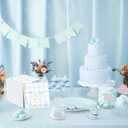 100 Pcs One Silly Goose Paper Napkins One Silly Goose Birthday Decorations Gingham 1st Birthday Party Napkins Party Supplies (Blue)