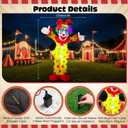 Capoda 5.9 ft Clown Inflatable Life Size Inflatable Carnival Decorations Circus Clown Blow Up Built in LED Lights for Halloween Circus Carnival Theme Party Yard Garden Outdoor Supplies