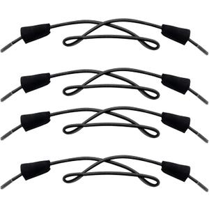 Endoto 2 Pairs Shoelaces for Hey Dude Elastic Strings Replacement Laces Shoes (17Inch, Black)
