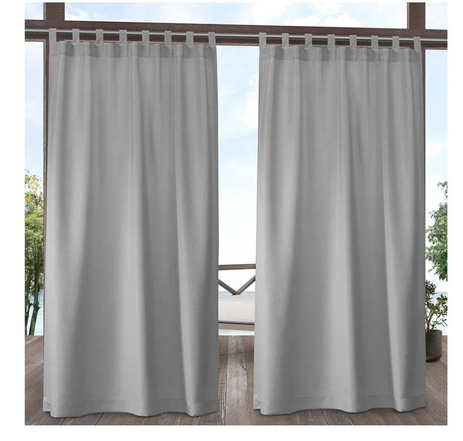 Curtain Panel Pair, 38" x 78", Cloud Grey