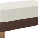Amazon Basics Outdoor Patio Coffee Table Cover, Waterproof, UV Resistant, Weather Protection with Secure Straps, Beige/Tan, 48" x 28"