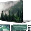 CISSOOK Compatible with MacBook Air 13 inch Case 2021 2020 2019 2018 Release A2337 M1 A2179 A1932 with Touch ID, Plastic Hard Shell Case &Keyboard Cover &Screen Protector for MacBook Air 13, Forest