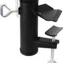 Patio Umbrella Clamp Outdoor Umbrella Holder Bench Buddy Deck Umbrella Stand,Metal Clamp Holder Clip Beach Fishing Umbrella Mount Clamp for Deck Railing,Bleachers,Tailgates,Boats,Poles,Fences (Black)