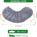 100Pcs(50 Pairs) Non-Woven Shoe Covers Disposable Non Slip for Indoors, Breathable | Durable Booties for Shoes Covers, Fits Up to Size 13 US Men (Gray)