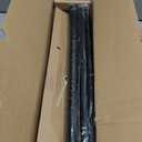 2 Pack Black Curtain Rod 36-60 Inch, Decorative Farmhouse Curtain Rods for Windows, 1 Inch Adjustable Heavy Duty Vintage Rustic Window Treatment Rods with Faux Wood Grain Leaf Finials