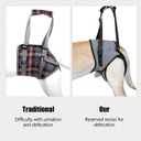 Dotoner Dog Sling Hind Leg Support to Help Rehabilitate The Hind Limbs of Elderly Dogs with Weak Hind Legs Disabilities and Injuries Dog Harness Helps Arthritis ACL Recovery (M, Grey)