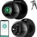GHome Smart Fingerprint Door Lock, 3 in 1 Smart Fingerprint Door Knob with App Control & Key, Auto Lock, Biometric Thumbprint Door Locks for Bedroom, Garage, Home & Office