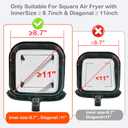 Upgrade 8inch Square Air Fryer Rack,Three Stacktable Dehydrator Rack,Air Fryer Accessories,Only Fit for Air Fryer which Inner Size 8.7 inch(Square)