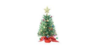 24 Inch Tabletop Christmas Tree, Artificial Mini Xmas Pine Tree with LED String Lights and Ornaments,Christmas Decoration Tree