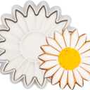 Daisy Cookie Cutter Flower with Plunger Stamps Cake Decoration for DIY Biscuit Cutter Baking Holiday PLA Accessories Party 3.5" Kitchen Supplies