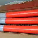 BATTIFE 45" Delineator Post with Base, Traffic Delineator Cones with Reflective Collar for Driving Practice, Construction Work (3, Orange, 45 inch)