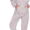 Onesie Pajamas for Women Fleece Women's Onesie Pajamas, Fuzzy Pajama Onesies for Women (Medium, Shimmer Beige)