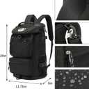 Kalesi Gym Duffle Bag Backpack 4-Way Waterproof with Shoes Compartment for travel Sport Hiking laptop (Black)